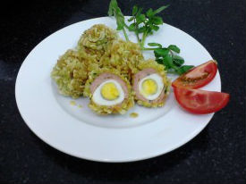 Trứng chiên cốm xanh