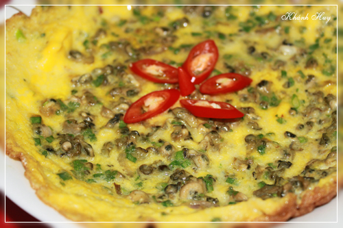 Trứng chiên hàu sữa