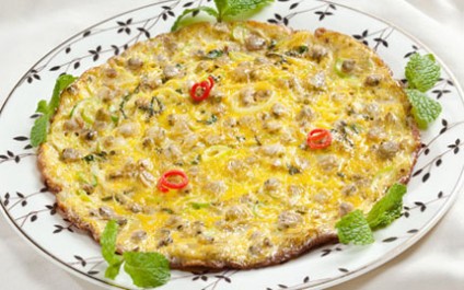 Trứng chiên thịt