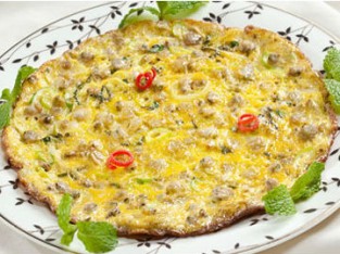 Trứng chiên thịt