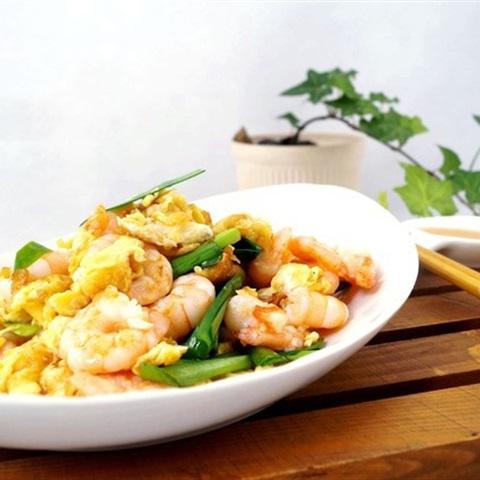 Cách làm trứng chiên tôm