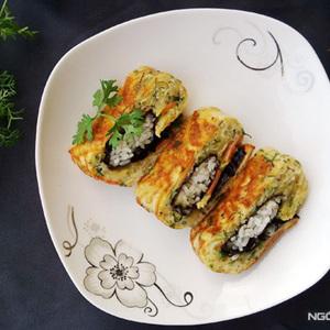 Cách làm trứng cuộn cơm lạ miệng