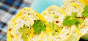 Trứng cuộn gà nướng vừa ngon vừa đẹp mắt đây