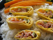 Trứng cuộn ham-cheese