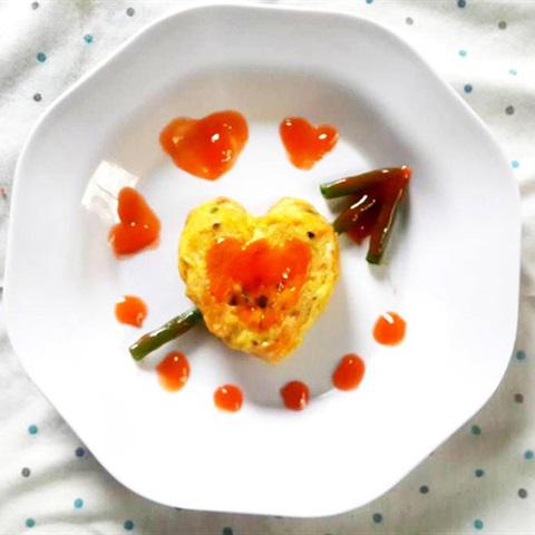 Cách làm trứng cuộn hình trái tim