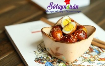 Trứng cút kho xì dầu làm nhanh ăn ngon cho bữa tối