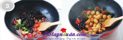 Trứng cút xào mộc nhĩ chua ngọt