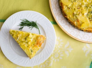 Trứng đúc cá hồi, khoai tây