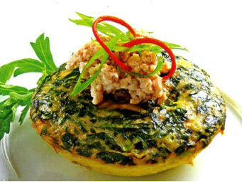 Trứng hấp ngải cứu