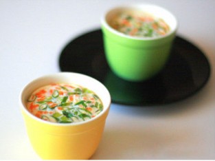 Trứng hấp rau củ