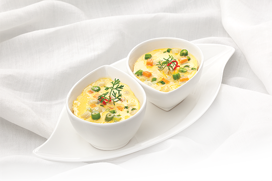 Trứng hấp rau củ