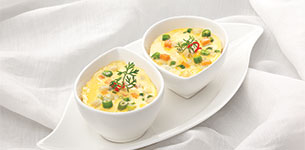 Trứng hấp rau củ