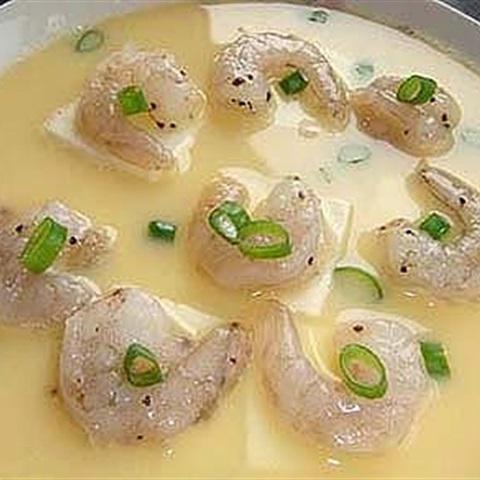 Cách làm trứng hấp tôm đậu hũ