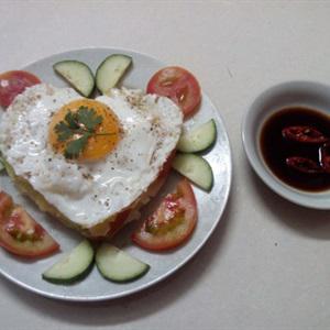 Cách làm trứng ốp la hình trái tim