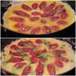 Cách làm trứng rán lạp xưởng