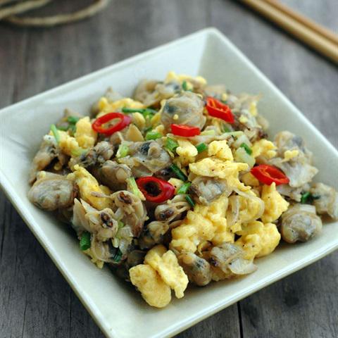 Cách làm trứng xào ngao