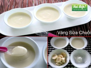 Tự làm váng sữa chuối cho bé