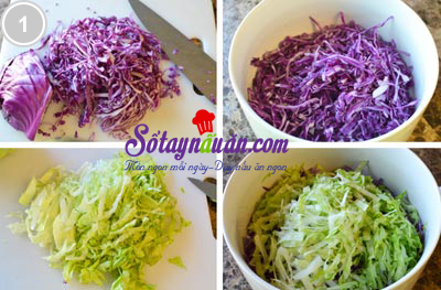 Tươi mát salad táo bắp cải tím