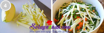 Tươi mát salad táo bắp cải tím