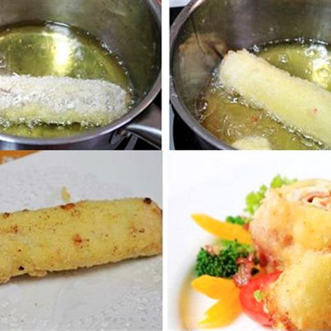 Cách làm ức gà cuộn phô mai