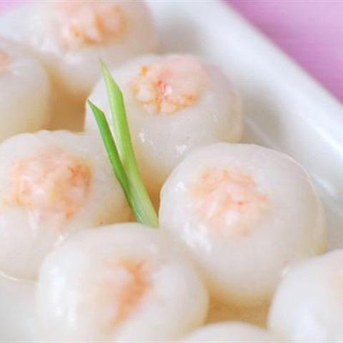 Cách làm vải nhồi tôm hấp