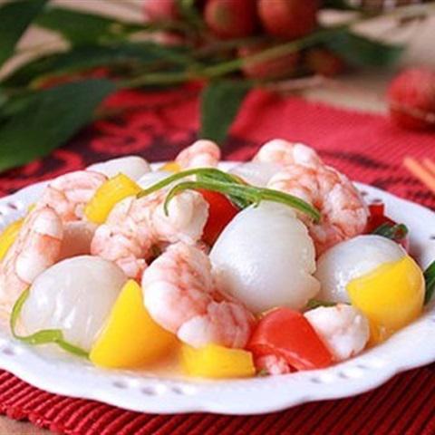 Cách làm vải xào tôm tươi