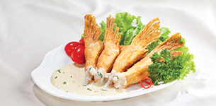 Vây cá hồi xốt kem Mayo