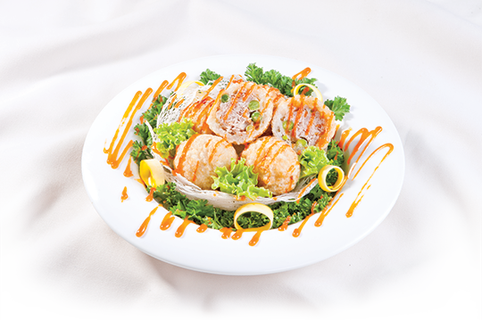 Viên xôi bọc thịt