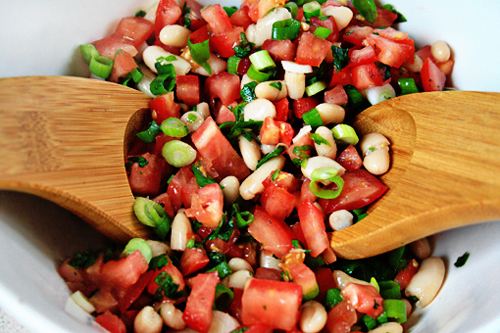 Xà lách cà chua đậu