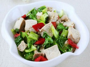 Xà-lách đậu phụ dưa chuột