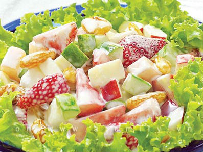 Xà lách rau củ trộn sữa chua