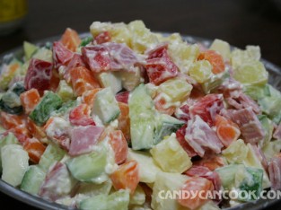 Xà lách trộn sốt Mayonnaise