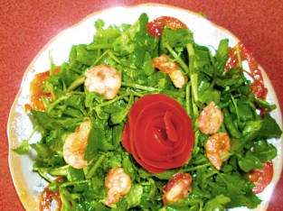 Xà lách xoong trộn tôm