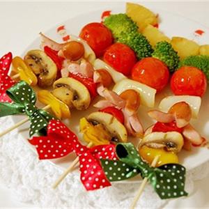 Xiên nướng sắc màu ngày Giáng sinh
