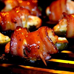 Cách làm xiên nướng thịt xông khói