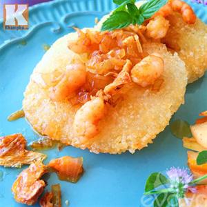 Cách làm xôi chiên giòn sốt tôm