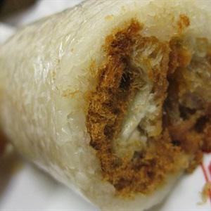 Cách làm xôi cuộn chà bông và bánh quẩy