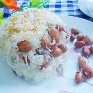 Cách làm xôi đậu phộng dừa