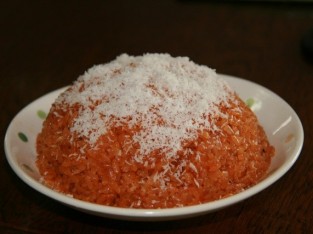 Xôi gấc đậu phộng