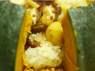 Xôi hấp bí đỏ