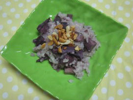 Xôi khoai lang tím cho bữa sáng