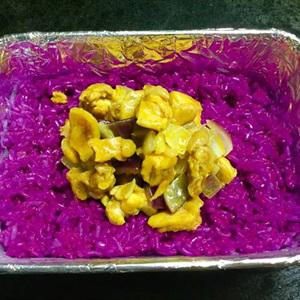 Cách làm xôi lá cẩm gà rô ti