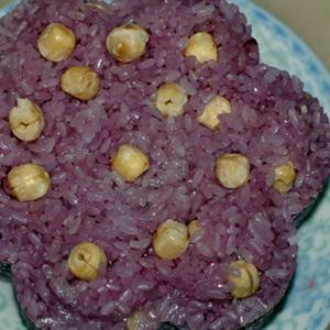 Cách làm xôi lá cẩm hạt sen