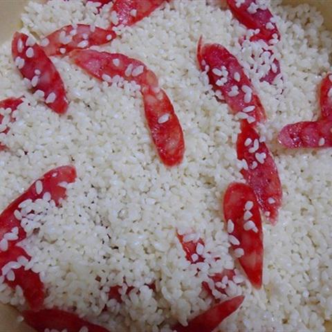 Cách làm xôi lạp xưởng tôm khô