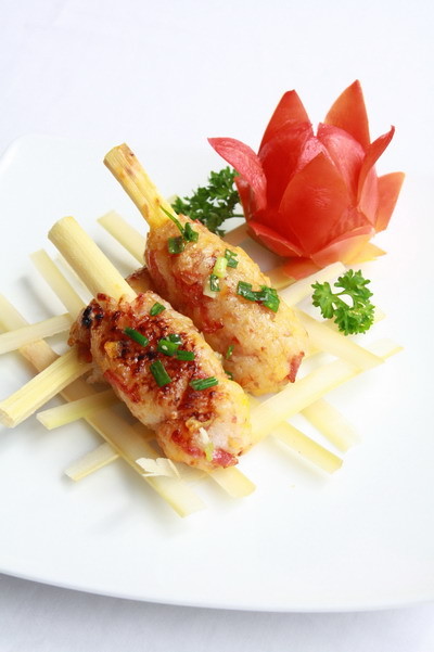 Xôi mặn nướng mía