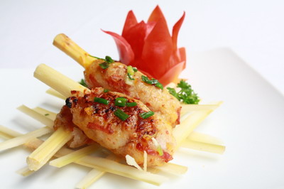 Xôi mặn nướng mía