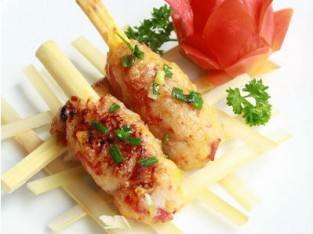 Xôi mặn nướng mía