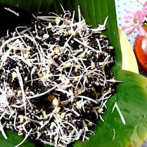 Cách làm xôi nếp than đậu xanh