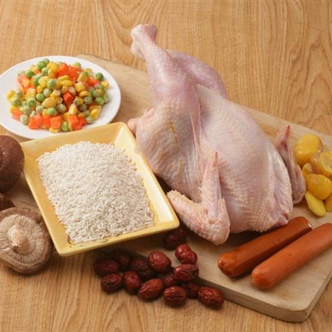 Cách làm xôi ngũ vị nhồi gà nướng muối