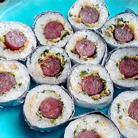 Cách làm xôi ruốc lạp xưởng nướng